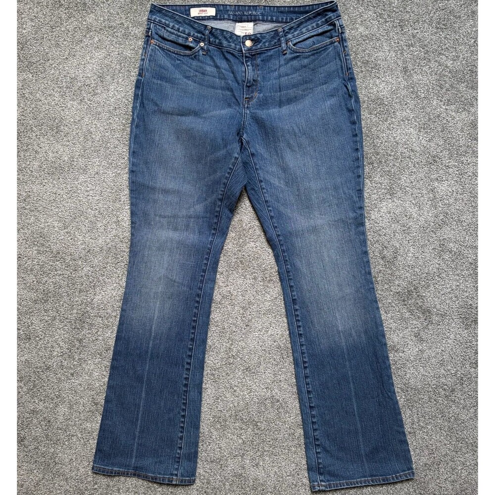 Y2K Banana Republic Jeans Women 12 Blue Boot Cut Stretch USA Made Urban